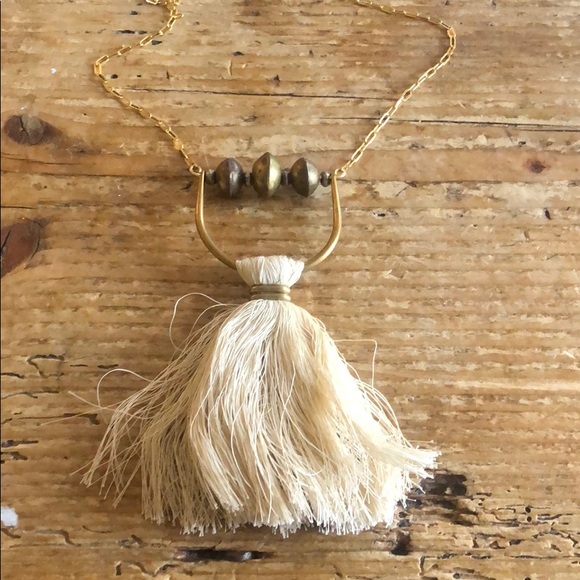 Anthropologie Salt Empire Tassel chain necklace - Picture 3 of 5